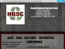 Tablet Screenshot of huskerbattery.com